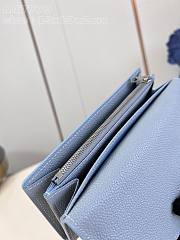 Louis Vuitton Monogram Empreinte Victorine Long Wallet Blue - 19cm - 5