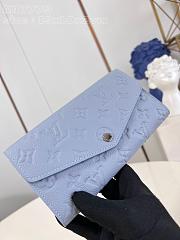 Louis Vuitton Monogram Empreinte Victorine Long Wallet Blue - 19cm - 6