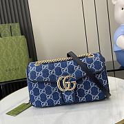 Gucci GG Marmont shoulder bag with crystals - W26cm x H15cm x D7cm - 1