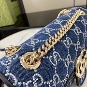 Gucci GG Marmont shoulder bag with crystals - W26cm x H15cm x D7cm - 5