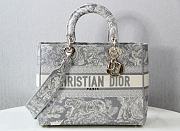 Dior Large Lady D Lite Embroidery 32*12*24cm - 2