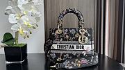 Dior Lady D-Lite Bag White Multicolor Dior 4 Saisons Hiver Embroidery  - 3