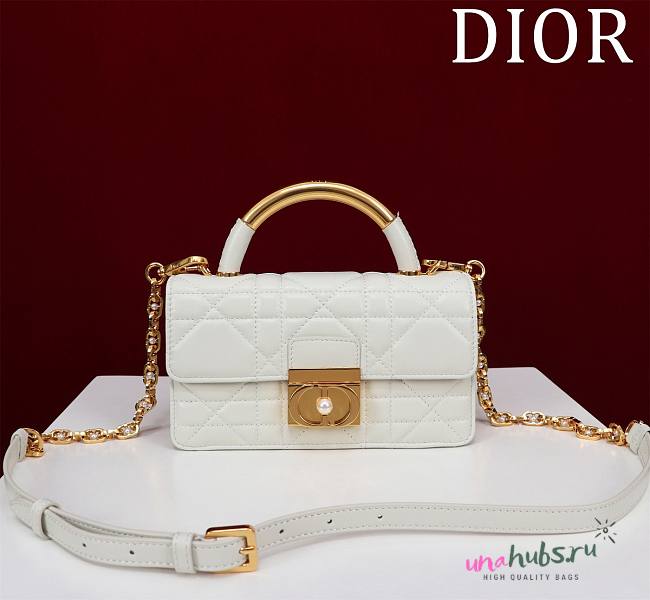 Dior Mini Ange Bag Macrocannage Calfskin - 20 x 12 x 5 cm - 1