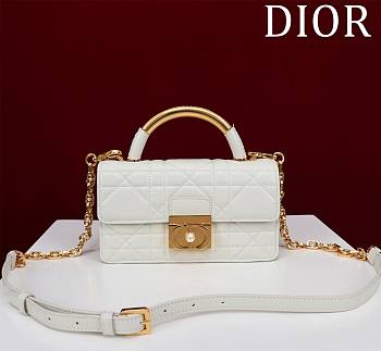 Dior Mini Ange Bag Macrocannage Calfskin - 20 x 12 x 5 cm