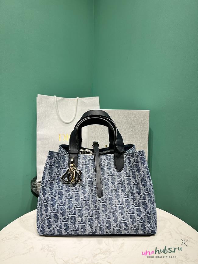 Dior Toujours Bag Blue Denim Dior Oblique Jacquard - 28.5*19*21cm - 1