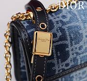 Dior 30 Montaigne East West Bag Blue Denim Dior Oblique Jacquard 21 x 12 x 6cm - 6