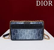 Dior 30 Montaigne East West Bag Blue Denim Dior Oblique Jacquard 21 x 12 x 6cm - 5