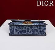 Dior 30 Montaigne East West Bag Blue Denim Dior Oblique Jacquard 21 x 12 x 6cm - 3