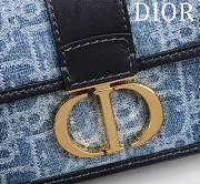 Dior 30 Montaigne East West Bag Blue Denim Dior Oblique Jacquard 21 x 12 x 6cm - 2