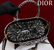 Dior Hat Basket Bag Natural Wicker and Blue Dior Oblique Jacquard - 35 x 20.5 x 11 cm - 4