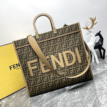 Fendi Sunshine Shopper Tote Brown Color - 40.5-21.5-35cm