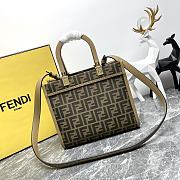 Fendi Small Sunshine Shopper Tote Brown Color - 25.5x12x22.5 - 5