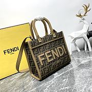 Fendi Small Sunshine Shopper Tote Brown Color - 25.5x12x22.5 - 3