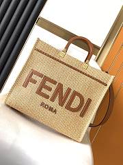 Fendi sunshine shopper raffia - 35-17-31cm - 1