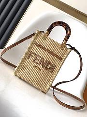 Fendi Mini sunshine shopper raffia - 13-6.5-18cm - 1