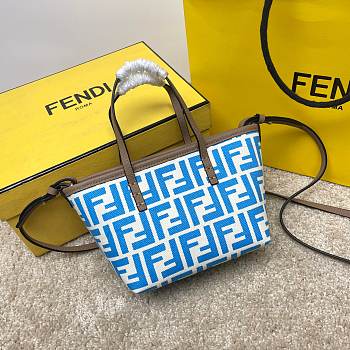 Fendi Roll Mini FF beige jacquard mini bag - 23*19.5*15cm