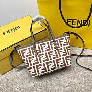 Fendi Roll Mini FF beige jacquard mini bag - 23*19.5*15cm - 3