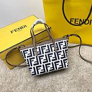 Fendi Roll Mini FF beige jacquard mini bag - 23*19.5*15cm - 2