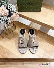 Gucci GG matelassé canvas espadrille sandal - 1