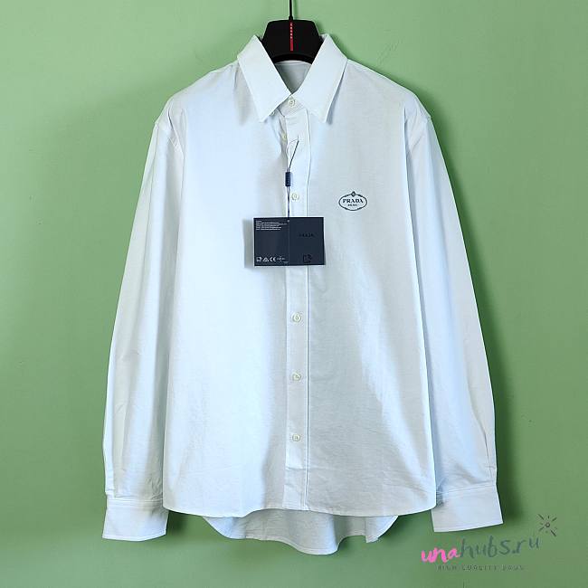 Embroidered Oxford cotton shirt - 1