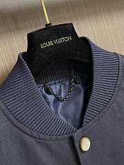 louis Vuitton Black Embroidered Cotton Bomber - 3