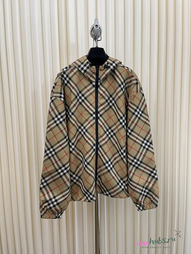 Burberry Beige Check Reversible Jacket - 1