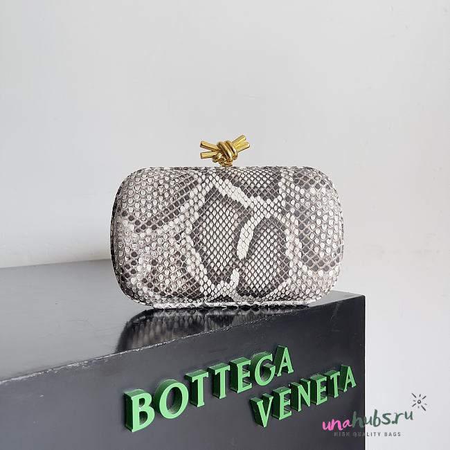 Bottega Veneta Knot Python leather minaudiere clutch - 20.5*6*12.5cm - 1