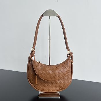 Bottega Veneta Small Gemelli Brown Bag - 24.5x19x7cm