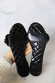 Chanel Camellia Jelly Slides Black - 2