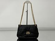 Balenciaga Monaco Black Shoulder Bag - 24.8x22x12cm - 1