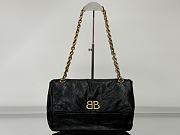 Balenciaga Monaco Black Shoulder Medium Bag - 27.9x18x9.9cm - 1