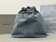 Balenciaga Crush Denim Tote Large Size - 43x15X35cm - 1