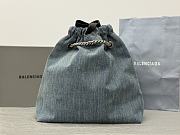 Balenciaga Crush Denim Tote Large Size - 43x15X35cm - 6