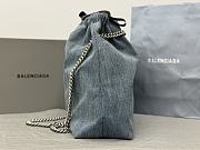 Balenciaga Crush Denim Tote Large Size - 43x15X35cm - 4