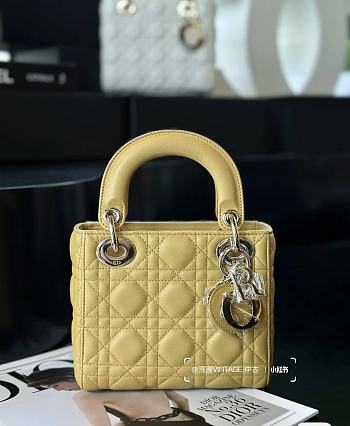 Bagsaaa Medium Dior Lady Yellow Bag - 20cm