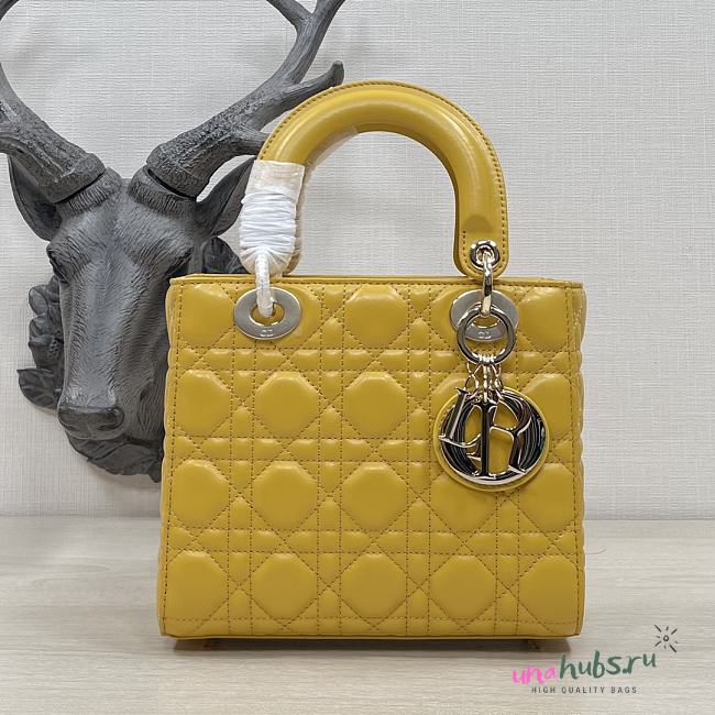 Dior Lady Medium Mustard Yellow Bag 20cm - 1