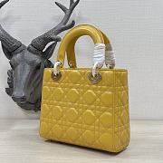 Dior Lady Medium Mustard Yellow Bag 20cm - 6