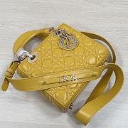 Dior Lady Medium Mustard Yellow Bag 20cm - 4