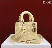 Dior Lady Medium Light Yellow Bag 20cm - 1