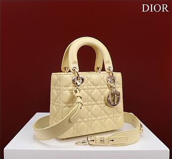 Dior Lady Medium Light Yellow Bag 20cm