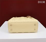 Dior Lady Medium Light Yellow Bag 20cm - 5