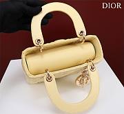 Dior Lady Medium Light Yellow Bag 20cm - 4