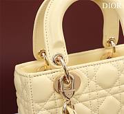 Dior Lady Medium Light Yellow Bag 20cm - 3