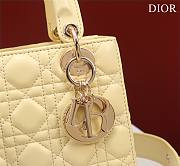 Dior Lady Medium Light Yellow Bag 20cm - 2