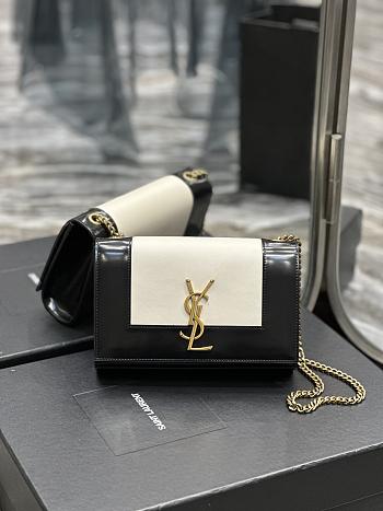 YSL Kate Black and White Bag - 20x13.5x6cm