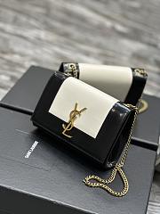 YSL Kate Black and White Bag - 20x13.5x6cm - 5