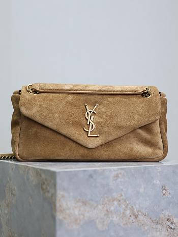 YSL CALYPSO Bag Suede Yellow Color -  26×14×7cm