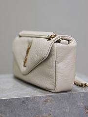 	 YSL CALYPSO Bag Grained Leather White Color - 26×14×7cm - 6