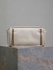 	 YSL CALYPSO Bag Grained Leather White Color - 26×14×7cm - 3