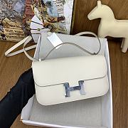 Hermes White Constance Elan Epsom Leather 24cm - 3